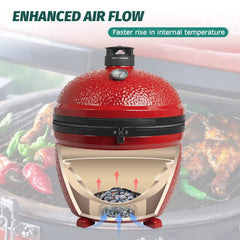 Vankey installed in Kamado Joe Big Joe showing improved coal circulation and even heat