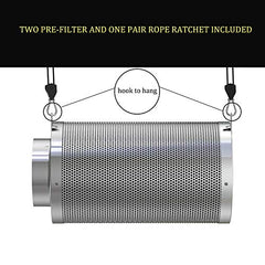 vanleno 4 inch filter side profile illustrating slim durable aluminum caps benefit