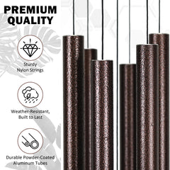 Vanquer wind chime hanging on porch creating calming outdoor ambiance