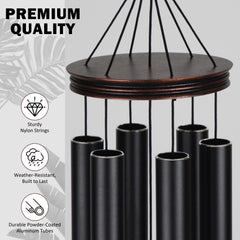 Vanquer wind chime hanging on a porch demonstrating calming outdoor ambiance