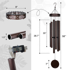 Vanquer longest tube beside ruler for scale, demonstrates deep tone size advantage