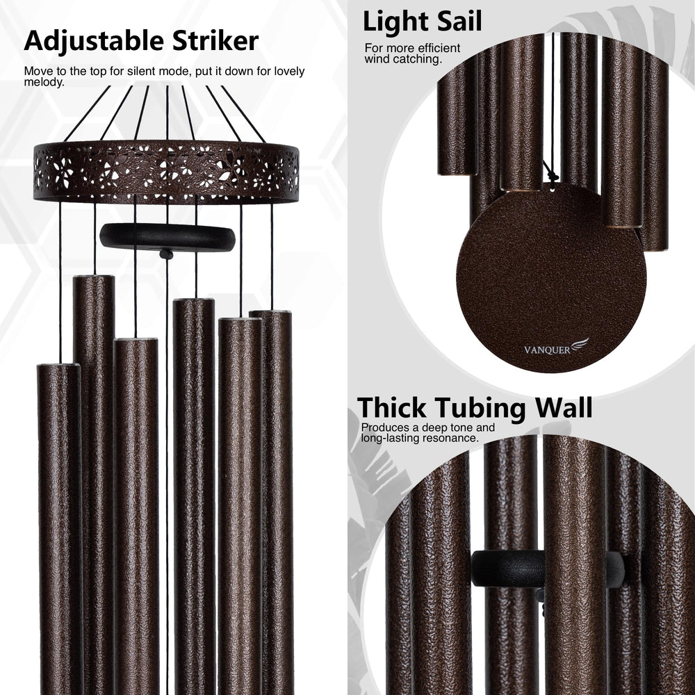 Vanquer striker and sail detail, shows quality components for consistent resonance