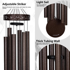 Vanquer striker and sail detail, shows quality components for consistent resonance