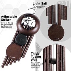 Vanquer wooden striker detail showing solid build for warm resonance