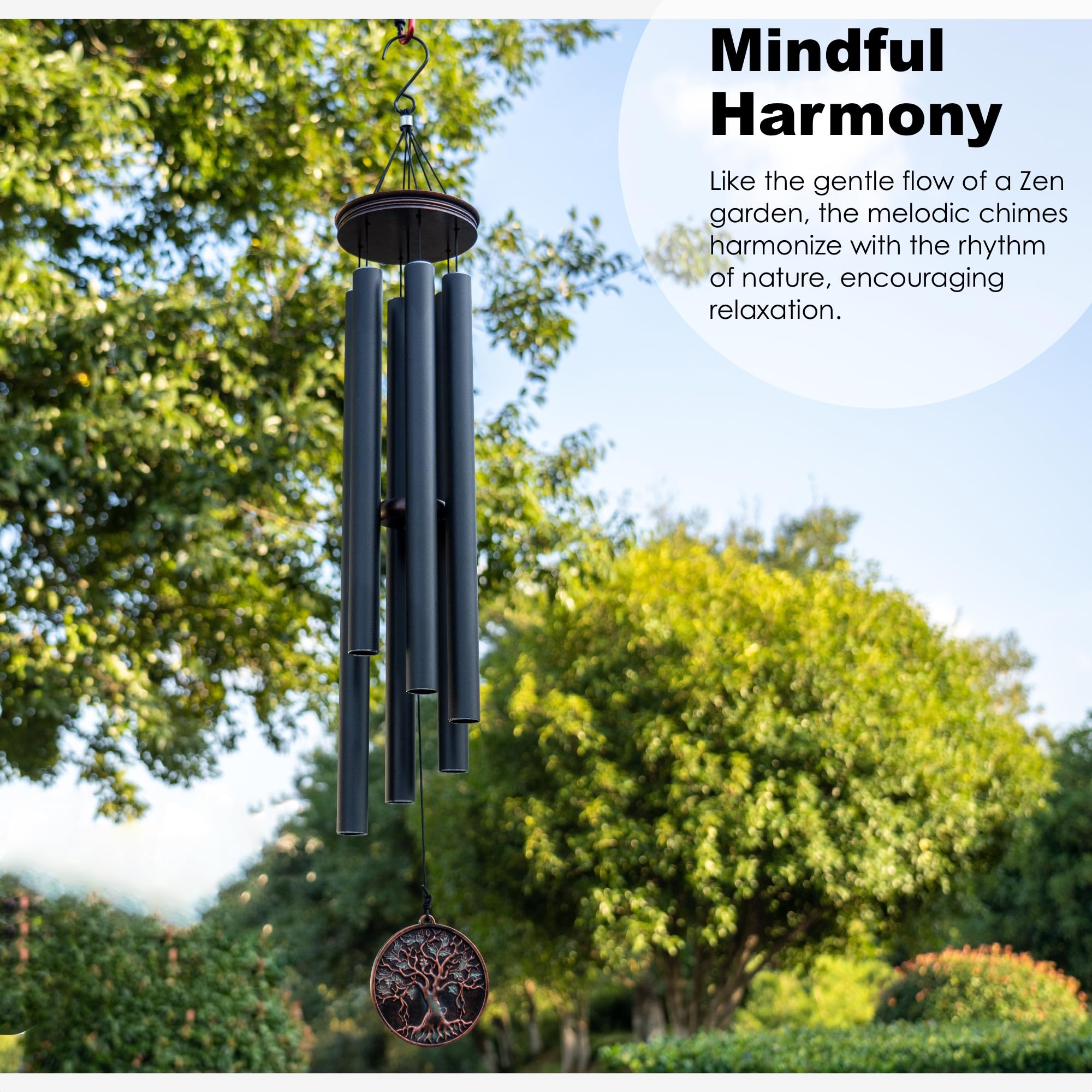 Vanquer Tree of Life wind catcher close-up, symbolizes remembrance and adds elegance