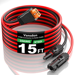 Vansdon front XT60i connector showing secure connection and safer charging