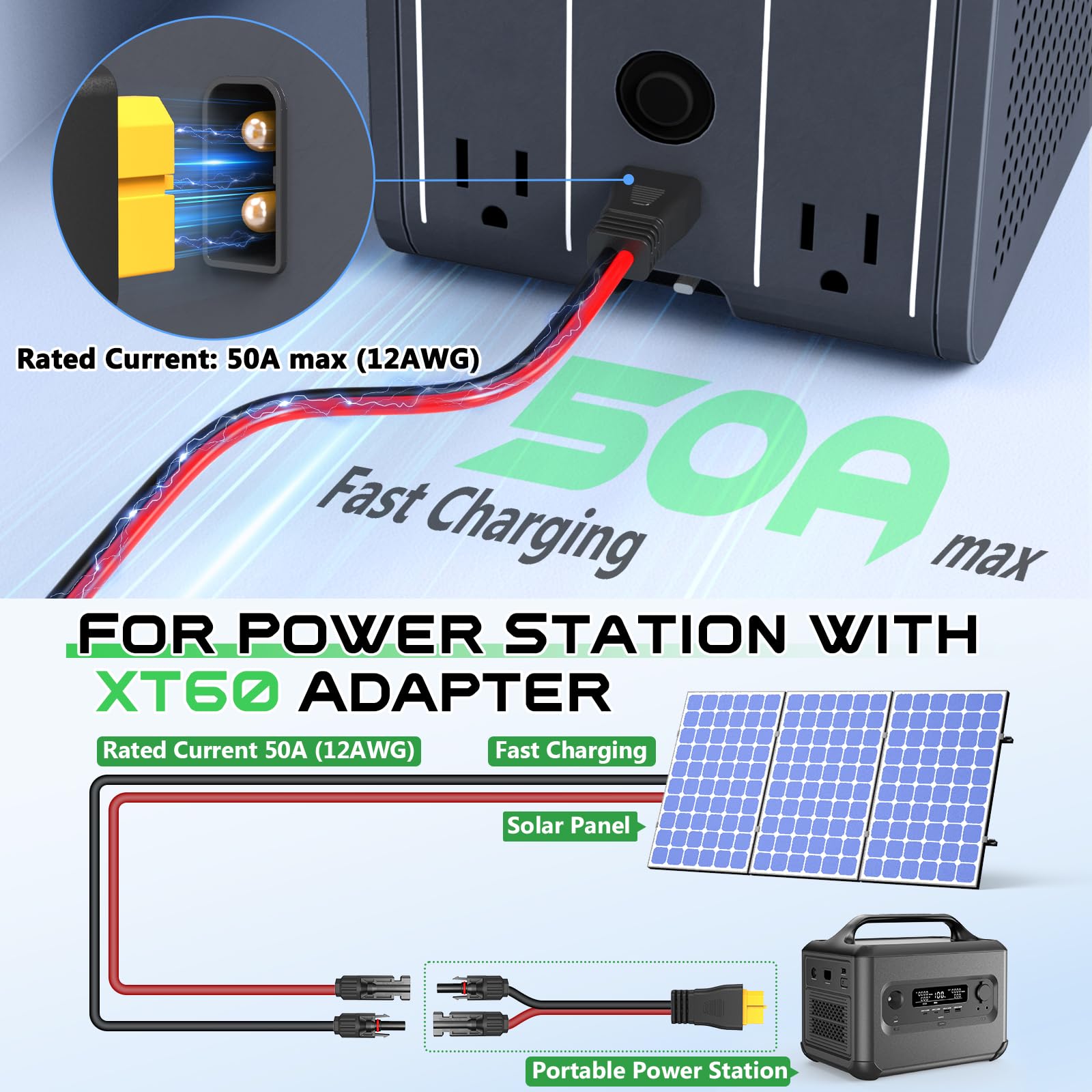 Vansdon cable en uso con avión RC demostrando compatibilidad XT60