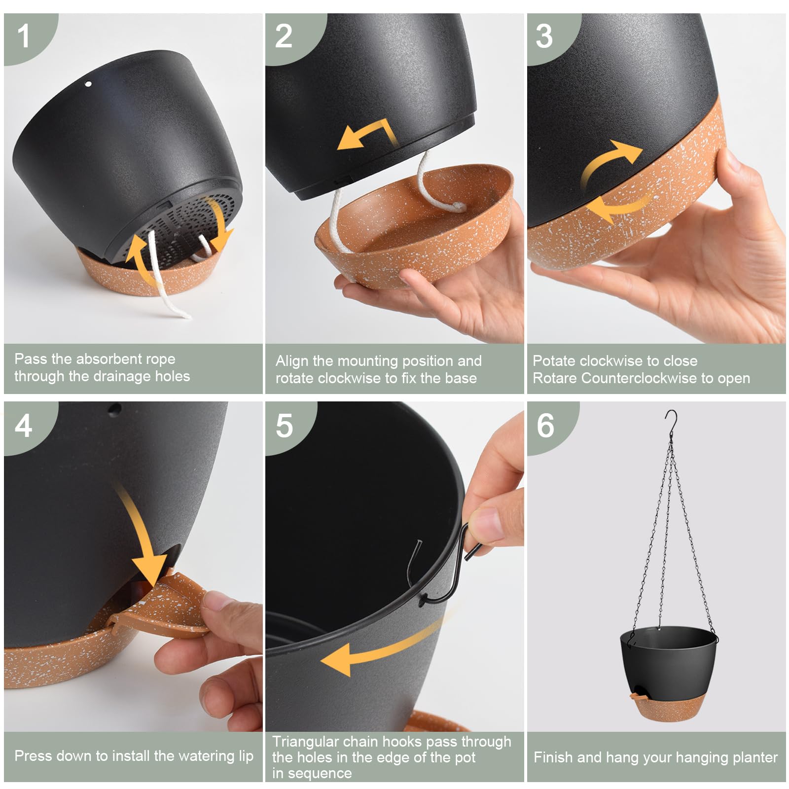 Vanslogreen rust-resistant chains and hook detail illustrating secure, stable hanging support