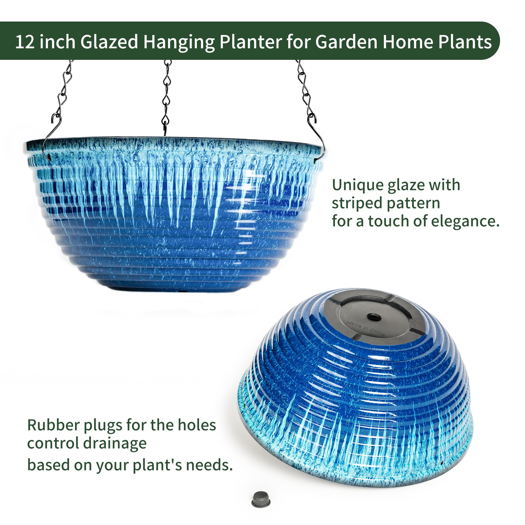 Vanslogreen drainage hole and plug detail for controlled watering and healthier roots
