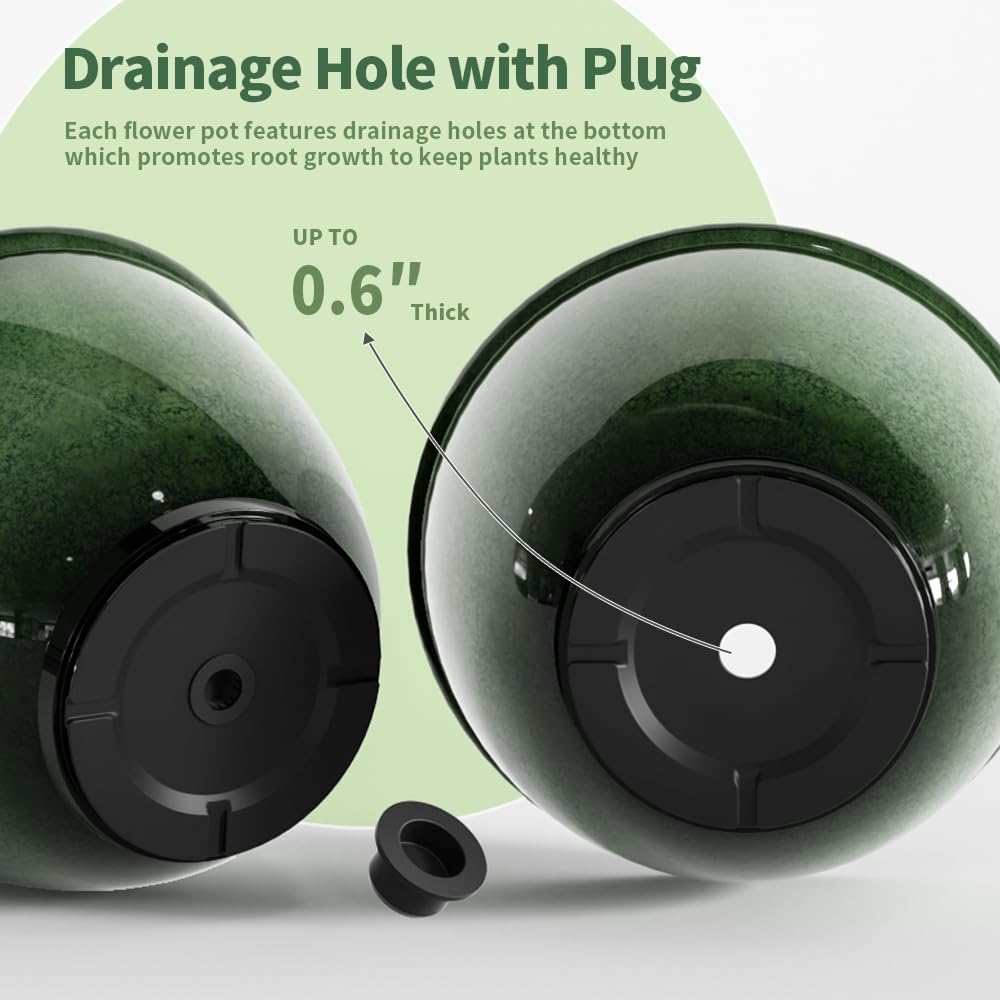 Vanslogreen drainage hole and removable plug detail for controlled watering