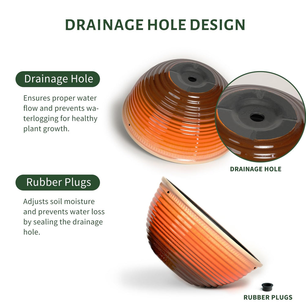Vanslogreen drainage hole with removable plug enabling controlled watering