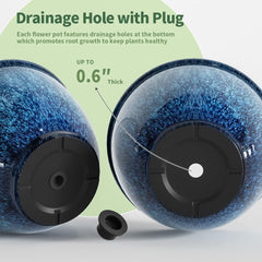 Vanslogreen drainage hole with removable plug demonstrating water control benefit