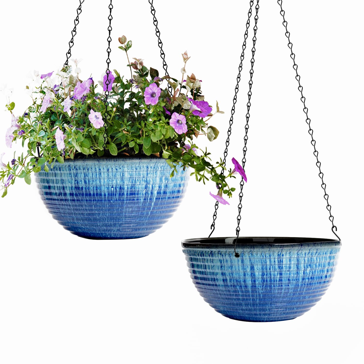Vanslogreen front view glossy planter shows polished look and curb appeal