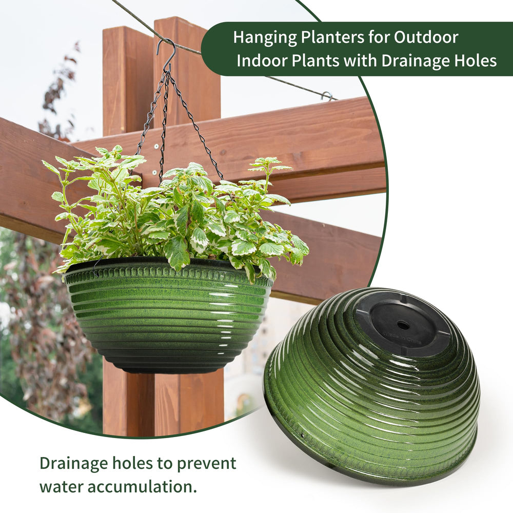 Vanslogreen hanging on porch with green plants demonstrating outdoor styling and durability