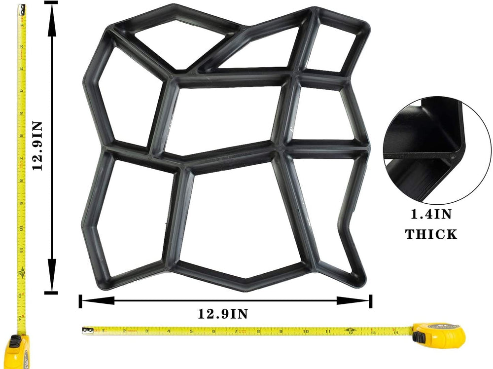 VanSmaGo hand holding mold for scale demonstrating 13.4x13.4 inch size and DIY suitability