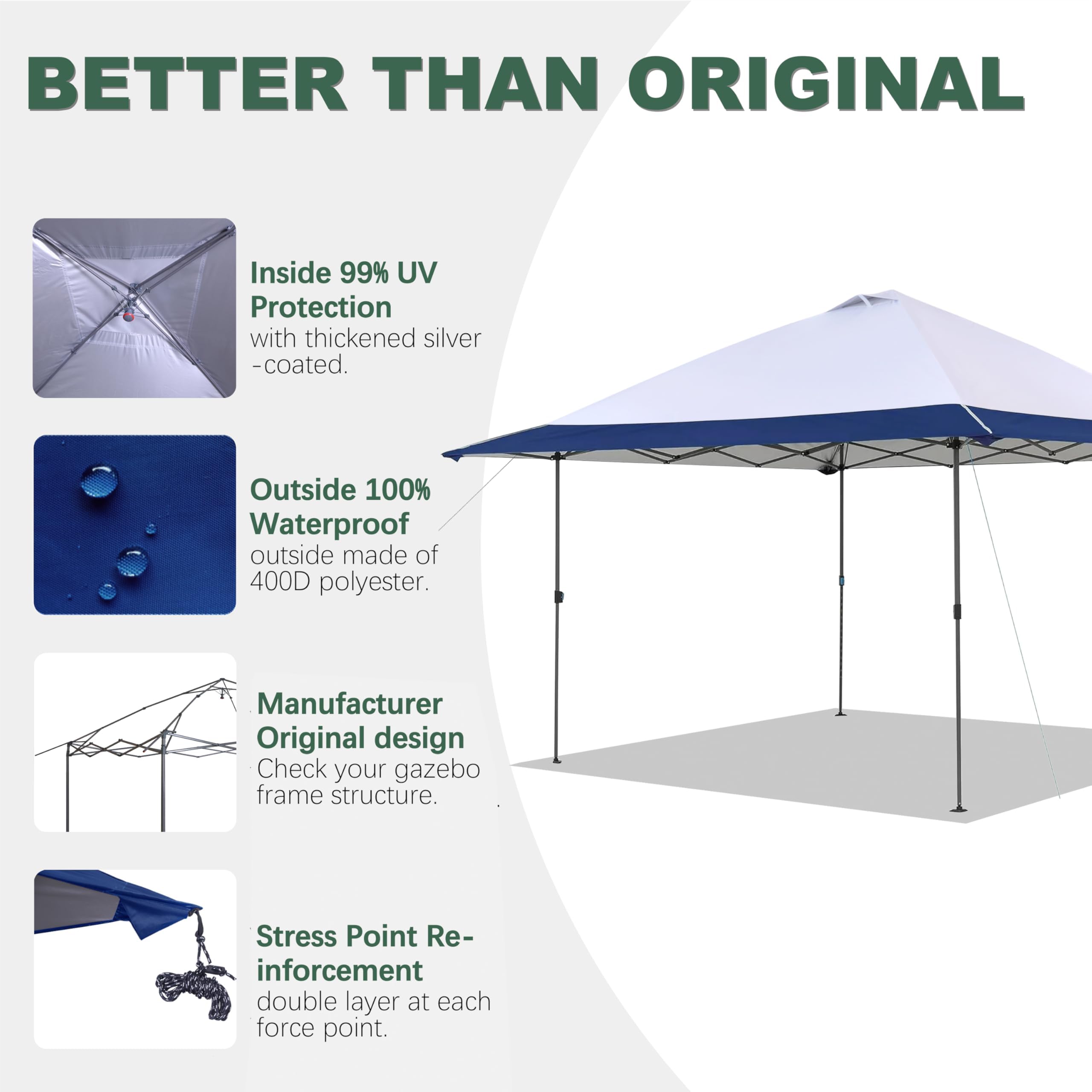 Vantco canopy air vent top detail for better airflow and heat reduction