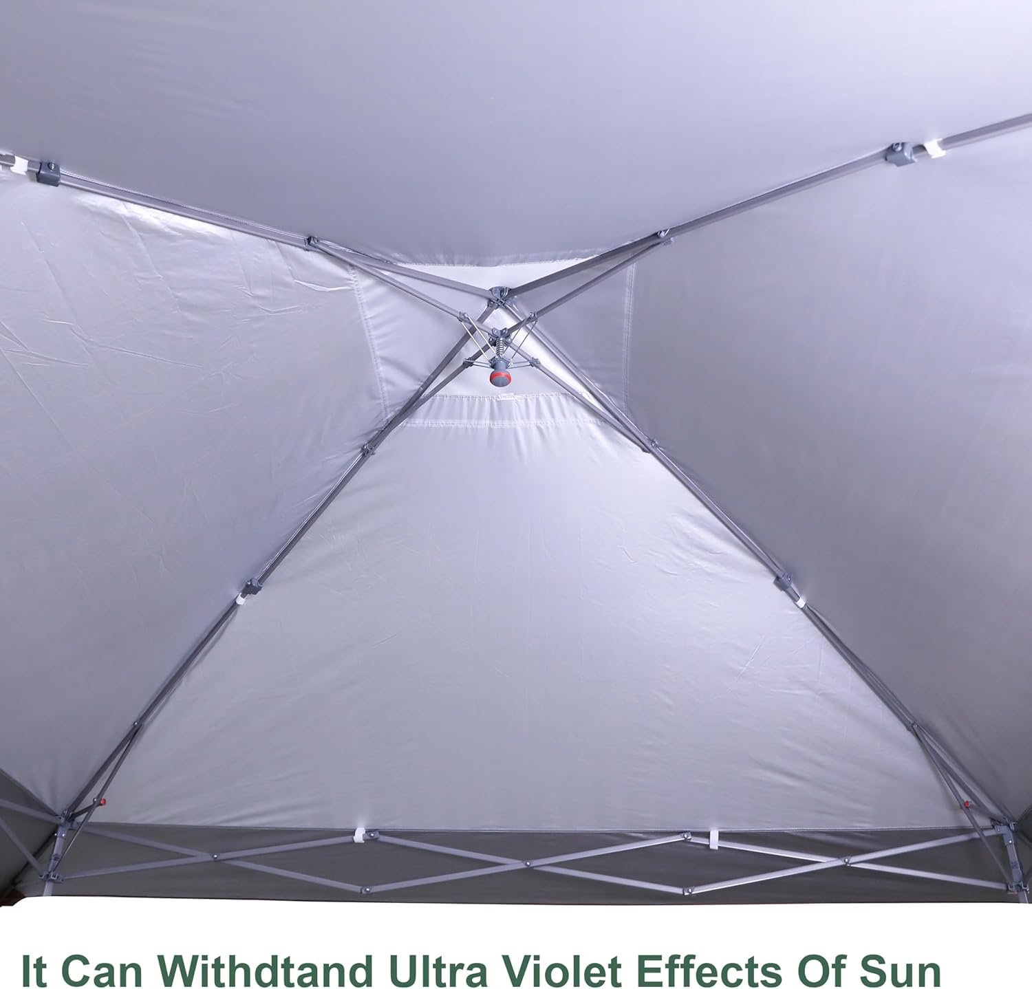 Vantco canopy installed on frame in backyard offering instant shade solution