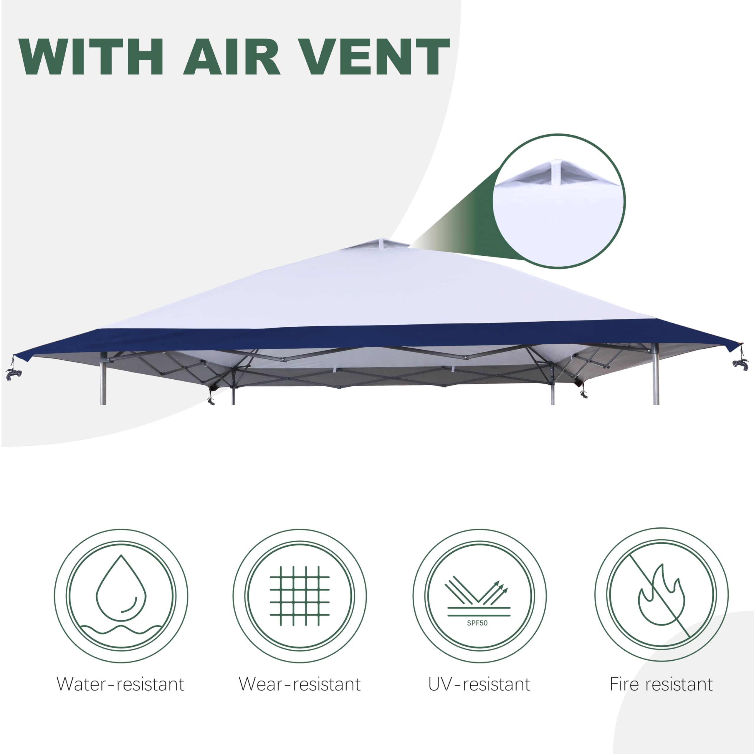 Vantco replacement canopy installed on gazebo providing cool shade