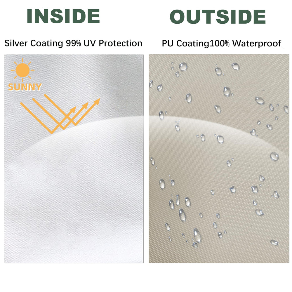 Vantco size comparison with person demonstrating 13x13 scale and coverage