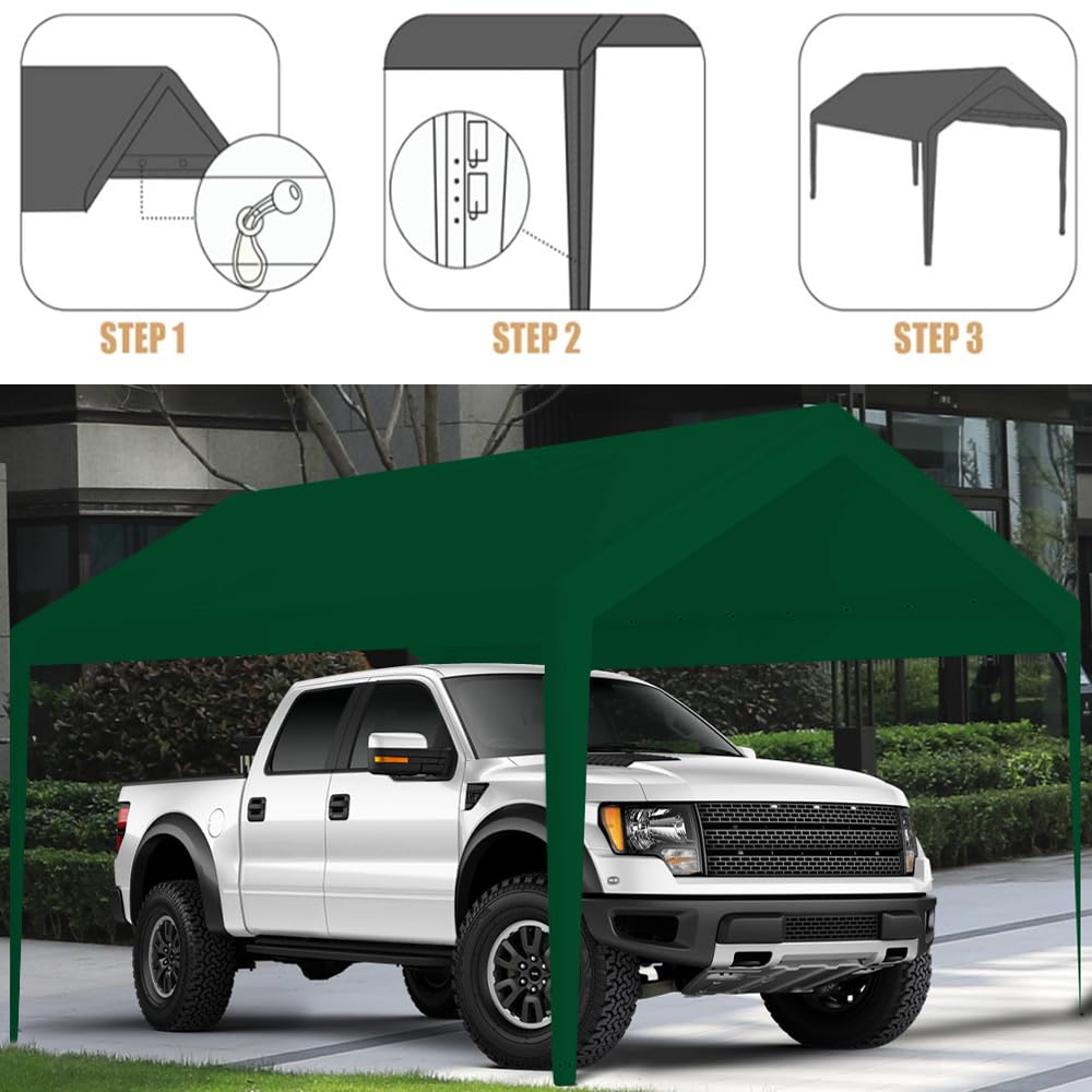 Vanteriam metal grommet detail on canopy showing rust-proof attachment benefit