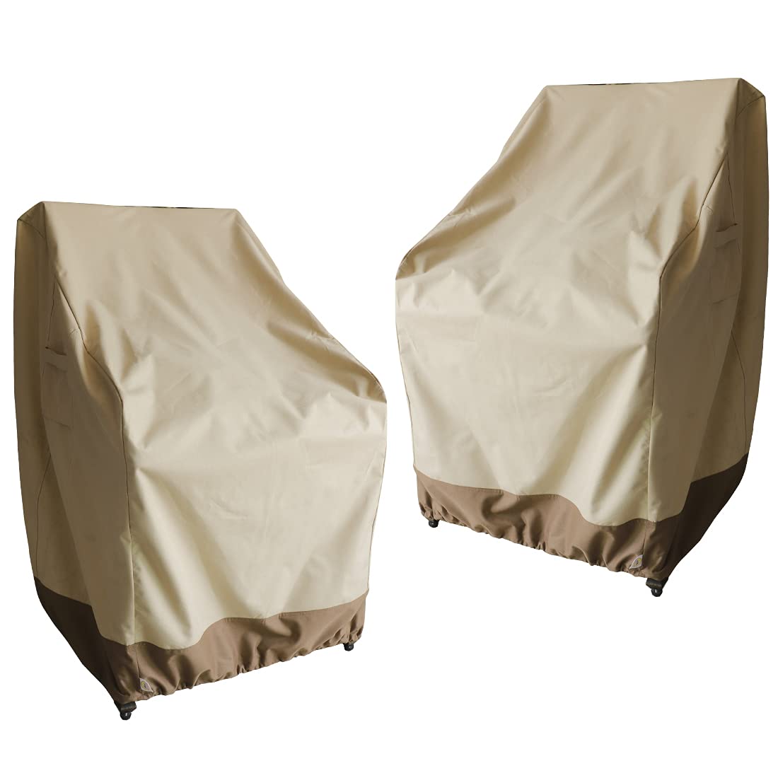 Vanteriam front view of cover on high back chair showing full protection