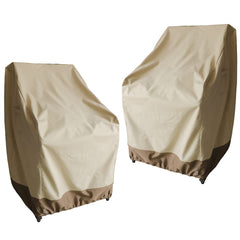 Vanteriam front view of cover on high back chair showing full protection