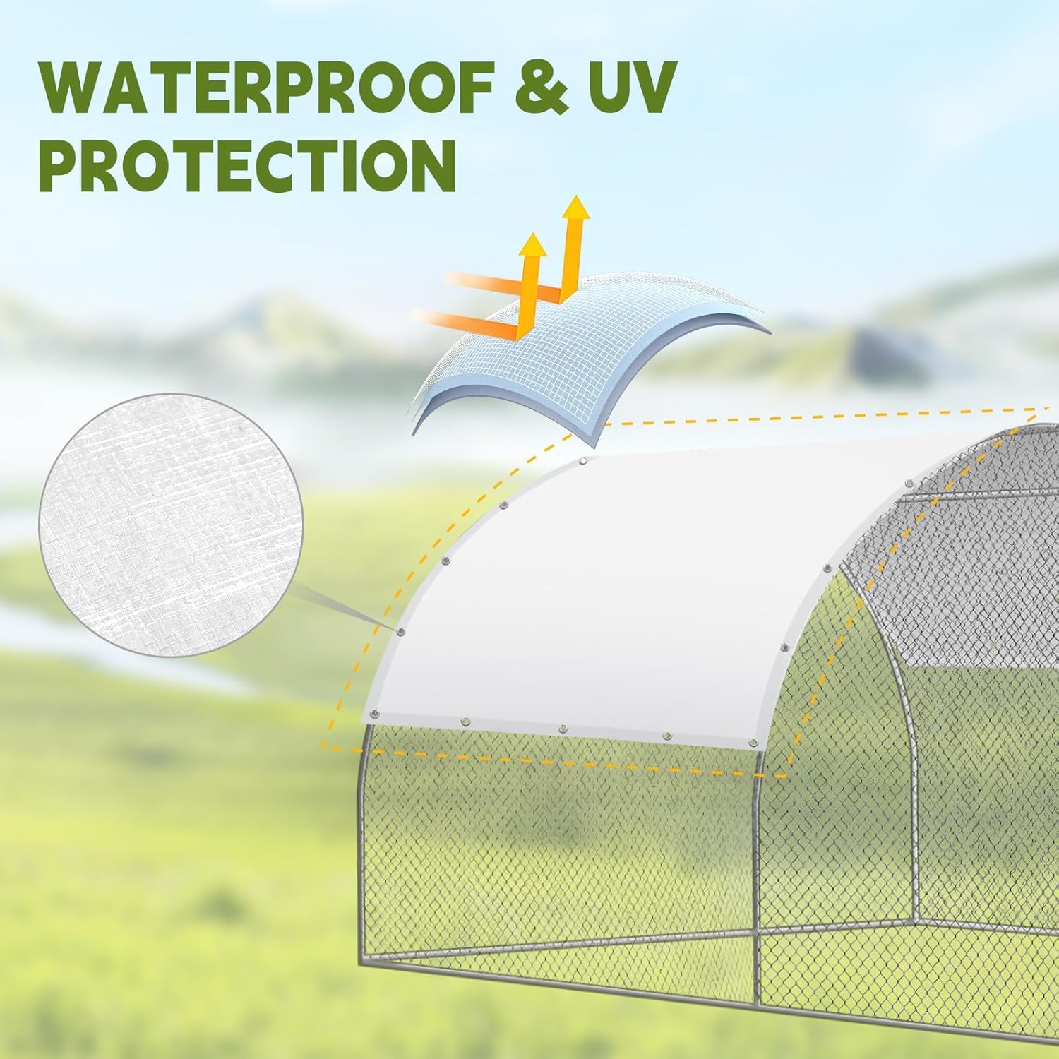 Vanteriam lifestyle backyard setting showing neat, protective cover