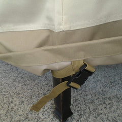 Vanteriam padded handle used for easy removal and replacement of cover