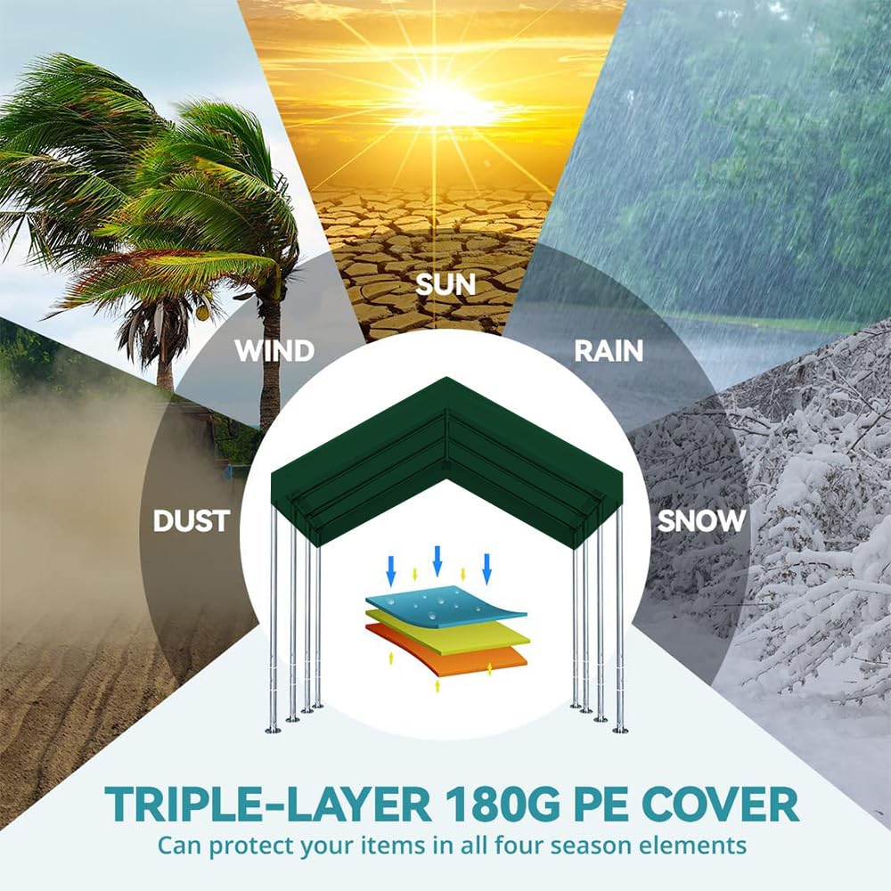 Vanteriam water beading on canopy demonstrating efficient water shedding and protection