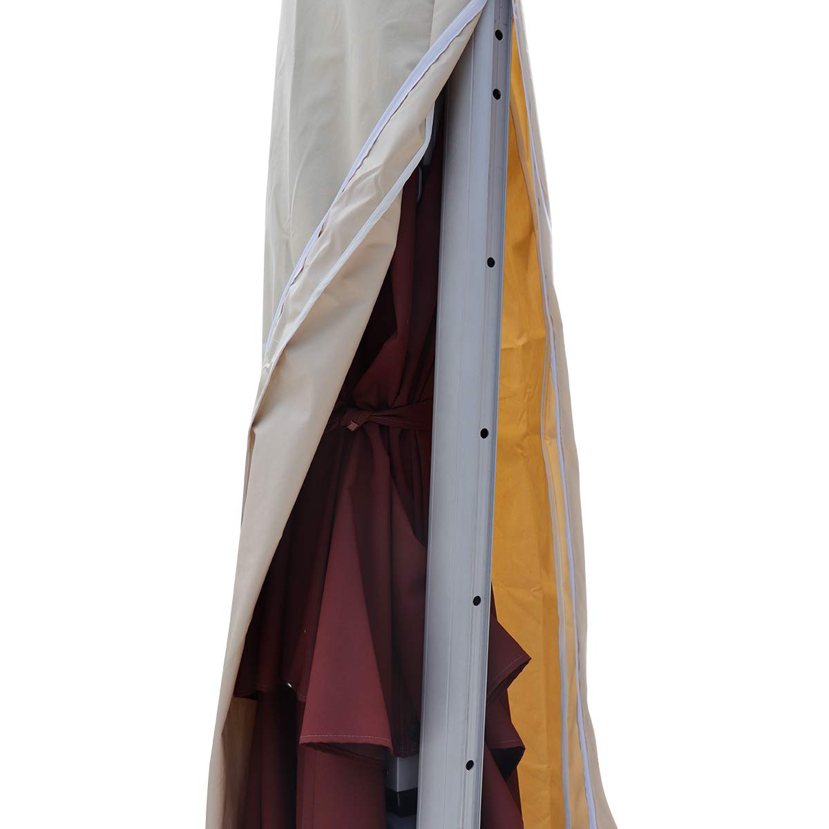 Vanteriam heavy-duty zipper with padded handle for easy fitting and removal