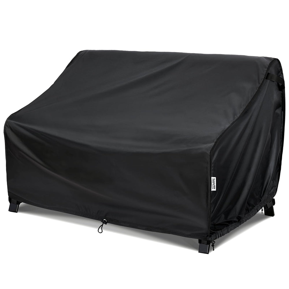 VARIETYFACE front view covering a patio loveseat protects cushions