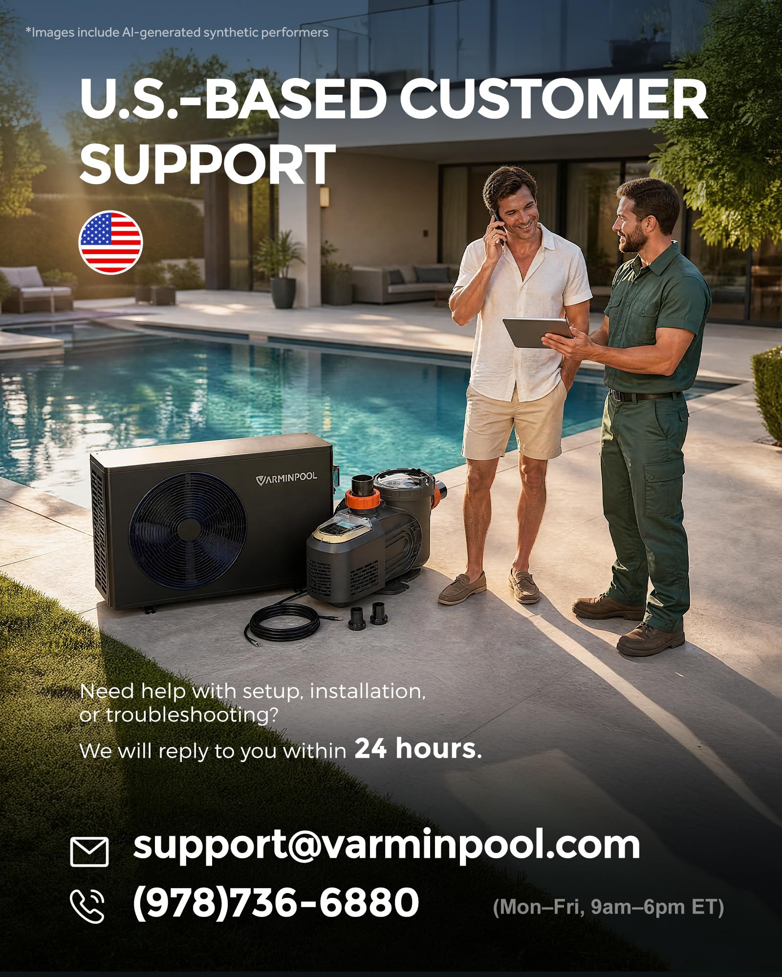 VARMINPOOL control panel with WiFi LED for convenient remote management