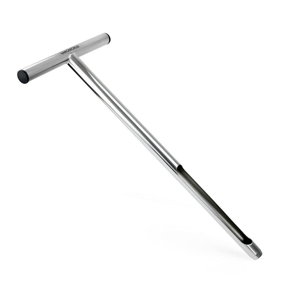 Varomorus probe front view showing stainless steel finish and clean design for durability