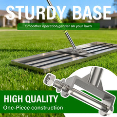 VASALAID rake in use leveling soil and distributing topdressing for faster yard preparation