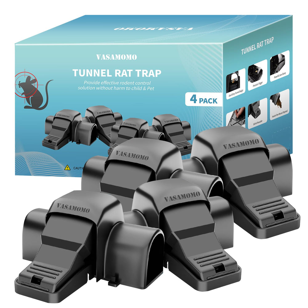 VASAMOMO front packaging showing four tunnel traps and benefits