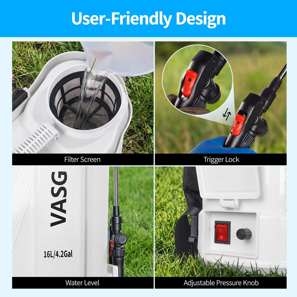 VASG sprayer in use on lawn, speeding up weed and fertilizer applications