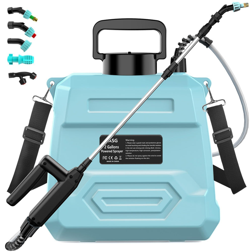 VASG sprayer front view showing ergonomic handle and tank for easy carrying