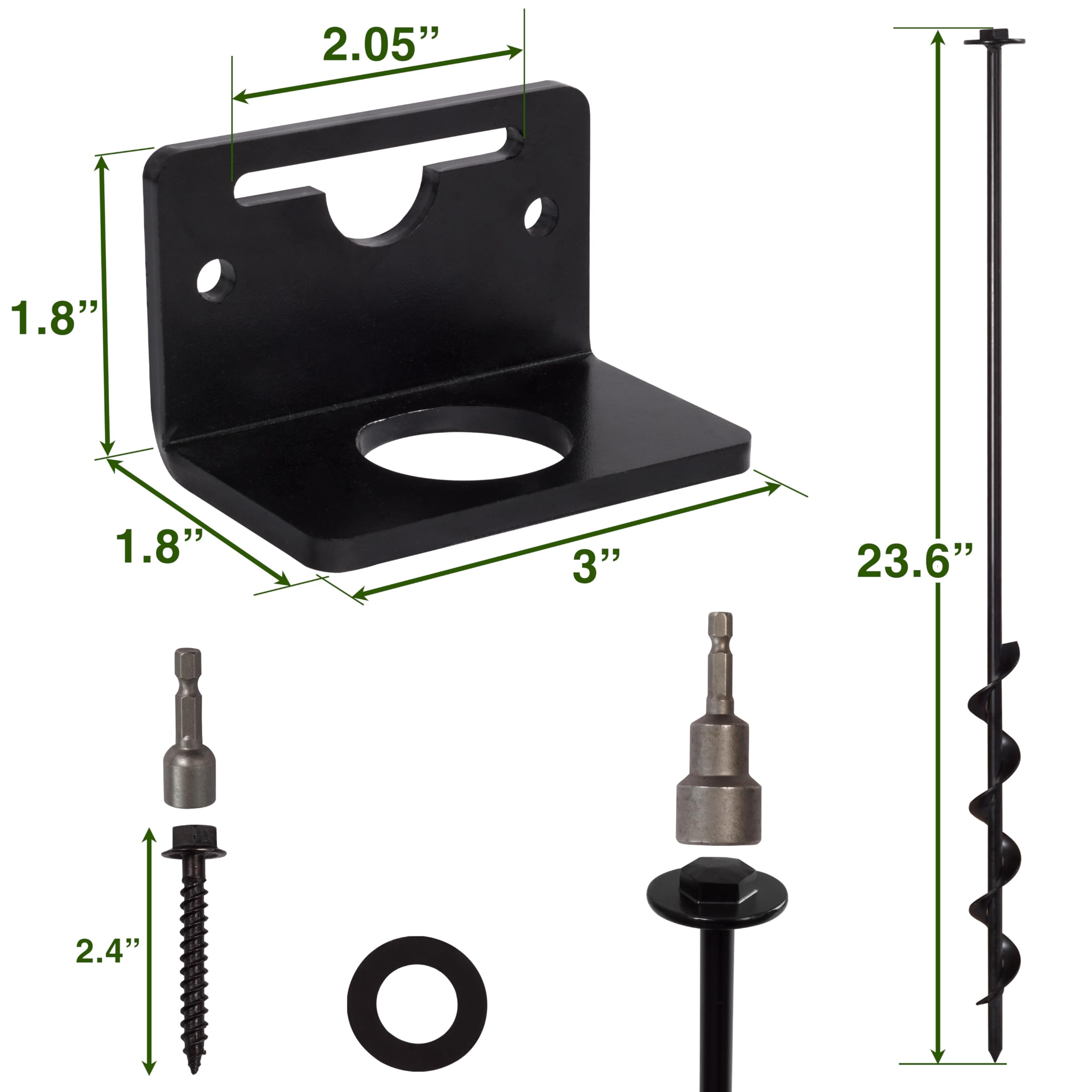 VASGOR drill adapter and accessories organized for fast install