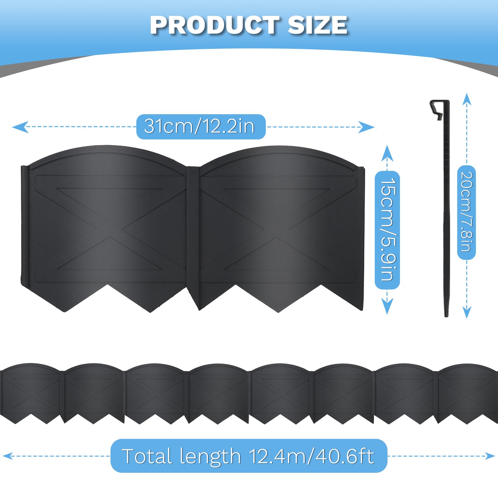 Vashly stake detail showing tapered ribbed stake for strong anchoring benefit