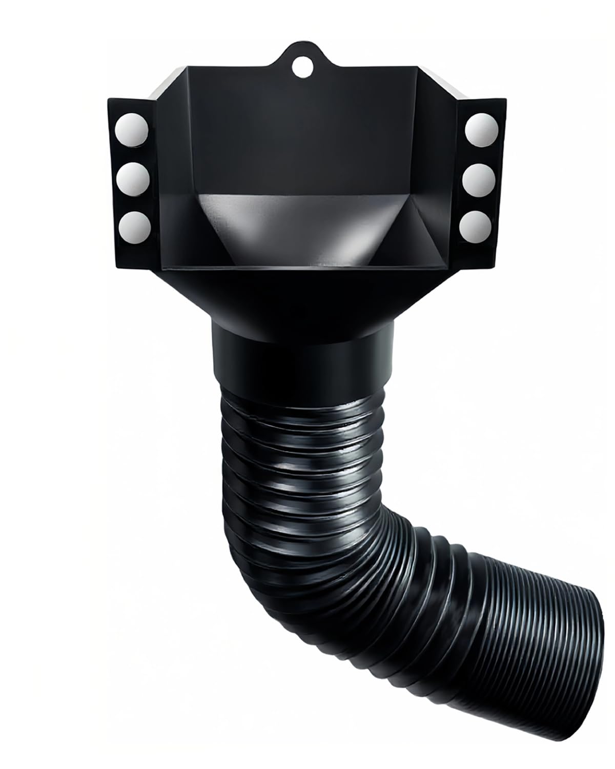 VattaFrast front view mounted showing tidy pellet transfer benefit