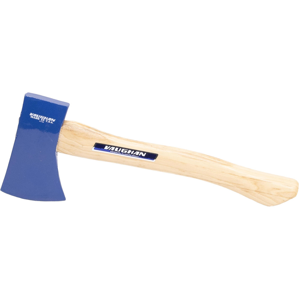 Vaughan axe size comparison held in hand showing 1-1/4 lb weight for easy portability