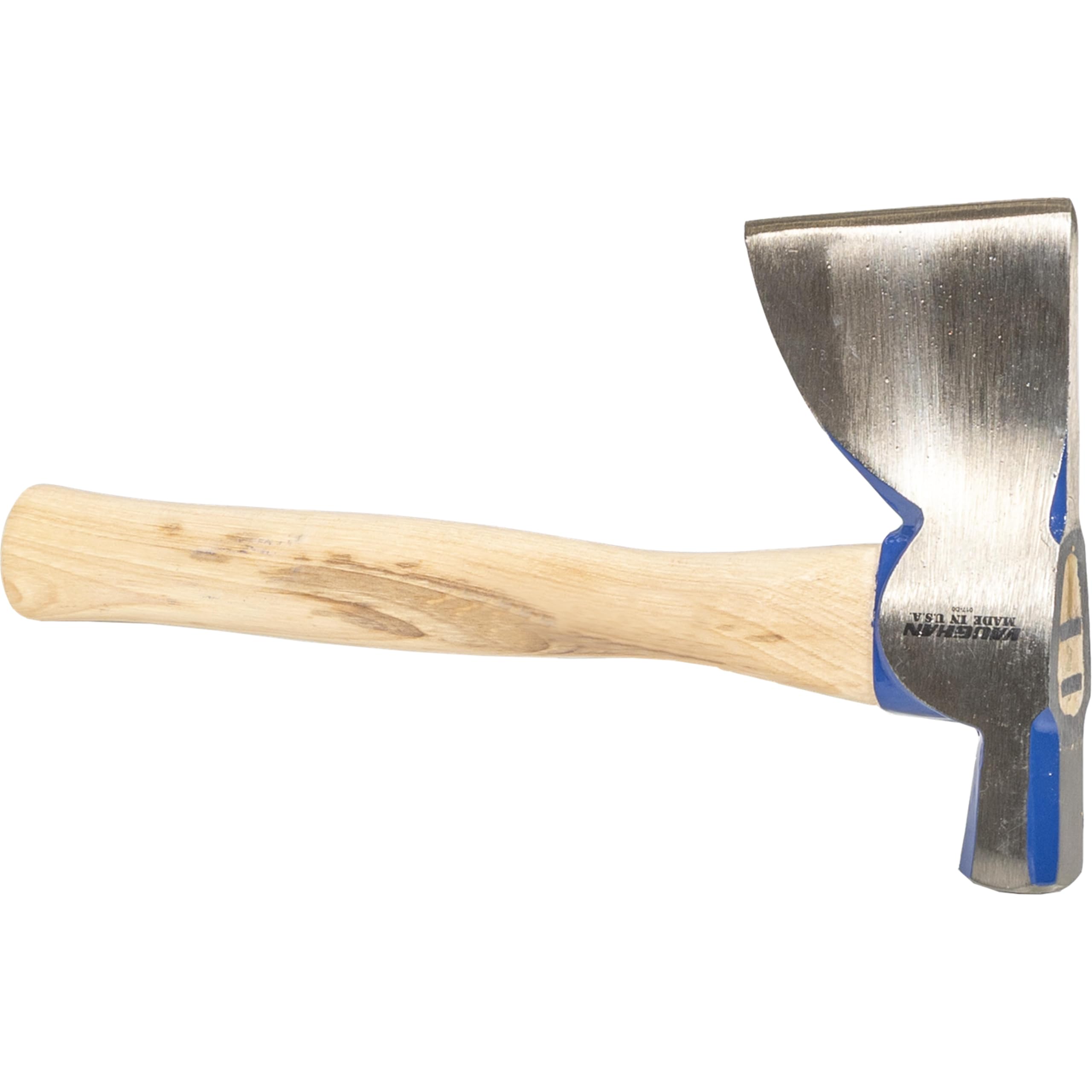 Vaughan half hatchet in use cutting lumber demonstrating precise control