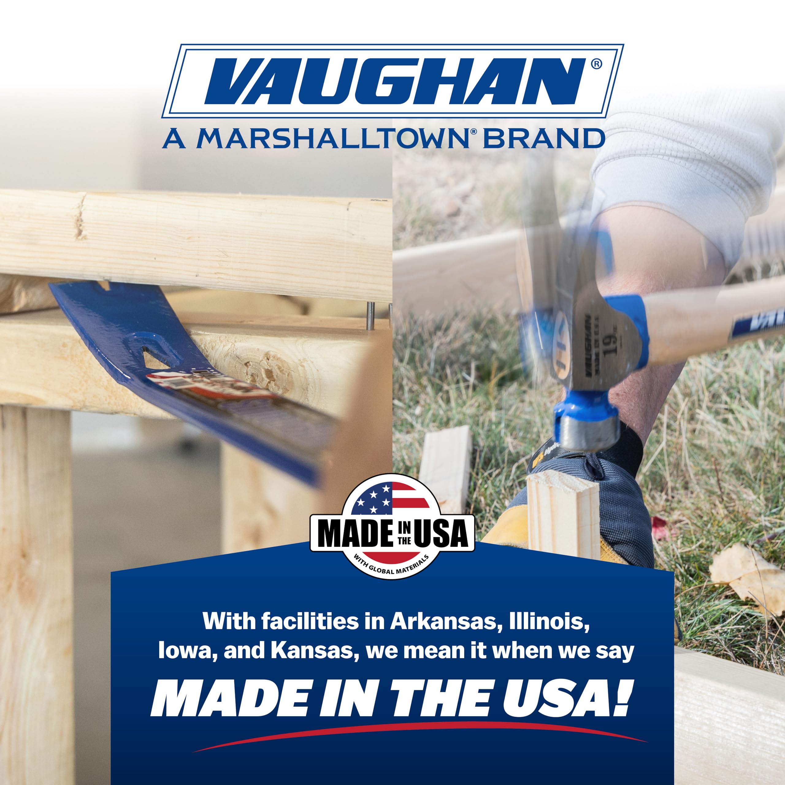 Vaughan half hatchet on jobsite showcasing American-made reliability and versatility