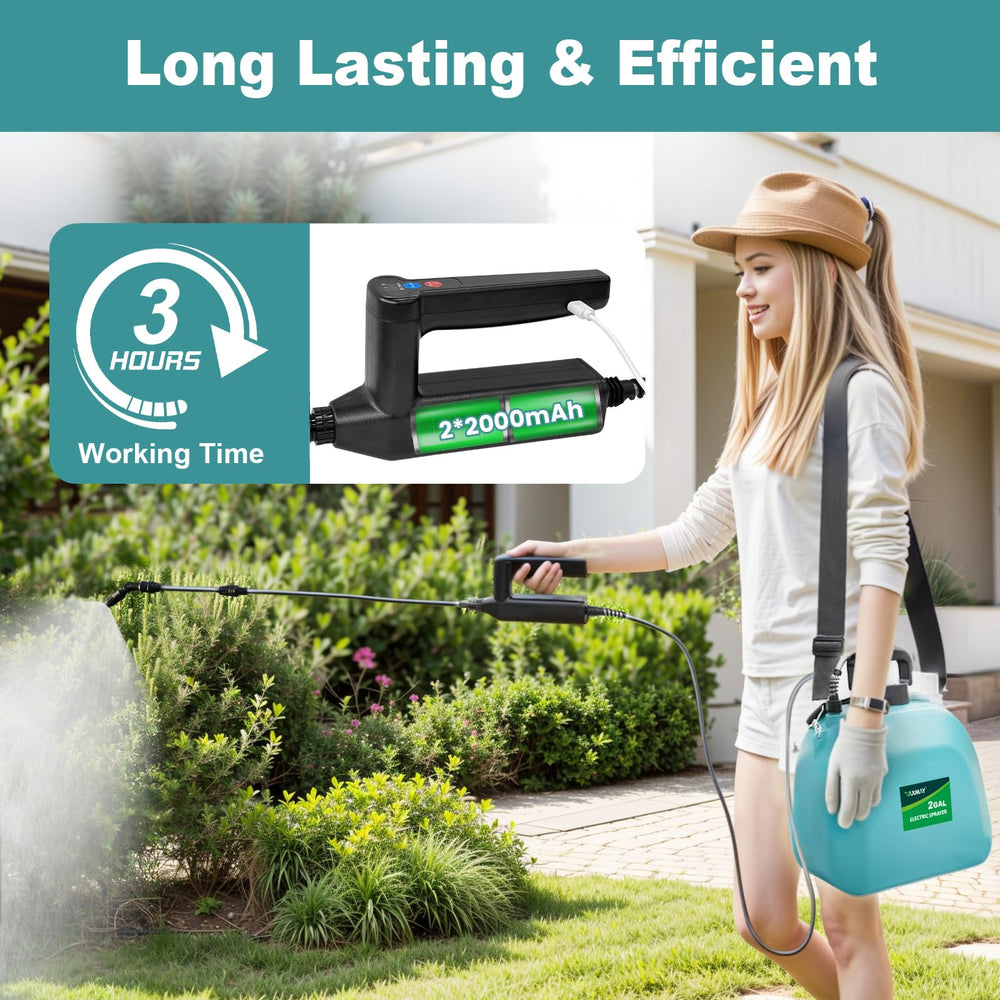 VAXMAY retractable wand extended to reach high plants and hanging baskets