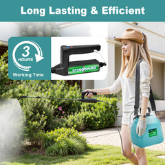 VAXMAY retractable wand extended to reach high plants and hanging baskets
