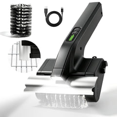Vayepro front view showing cordless grill cleaner and ergonomic handle benefit fast cleanup