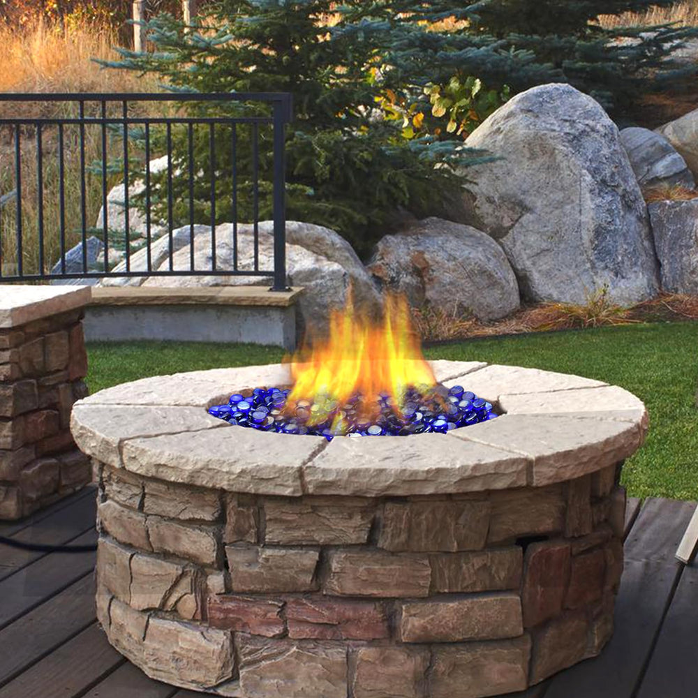 vchin cobalt blue top view spread covering burner area for even coverage