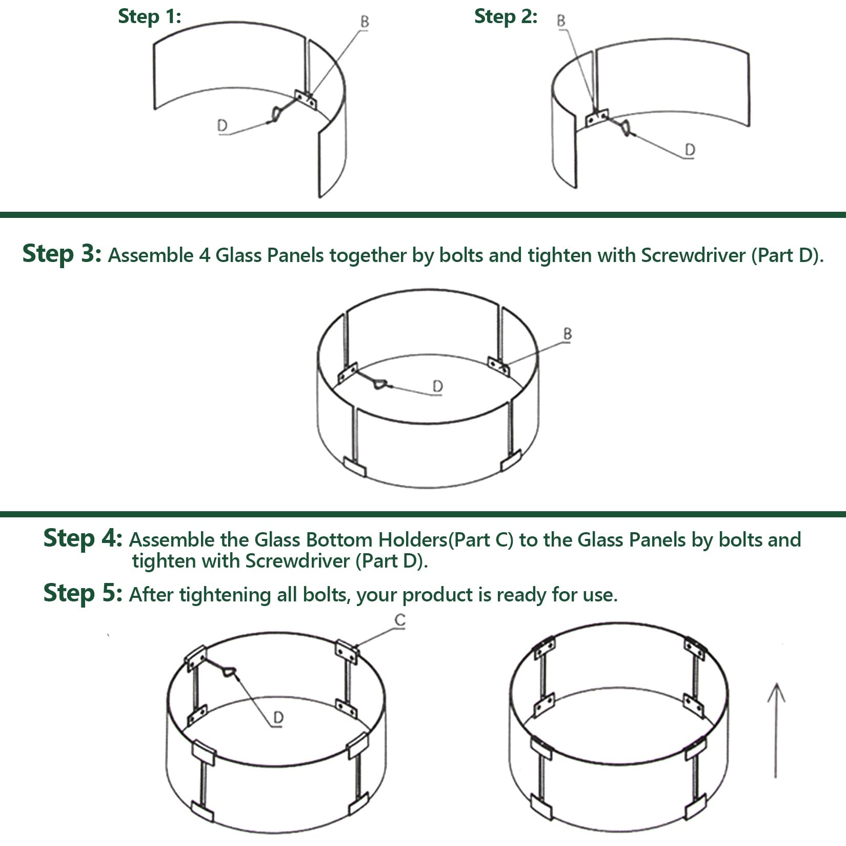 vchin wind guard in use on backyard fire pit reducing wind