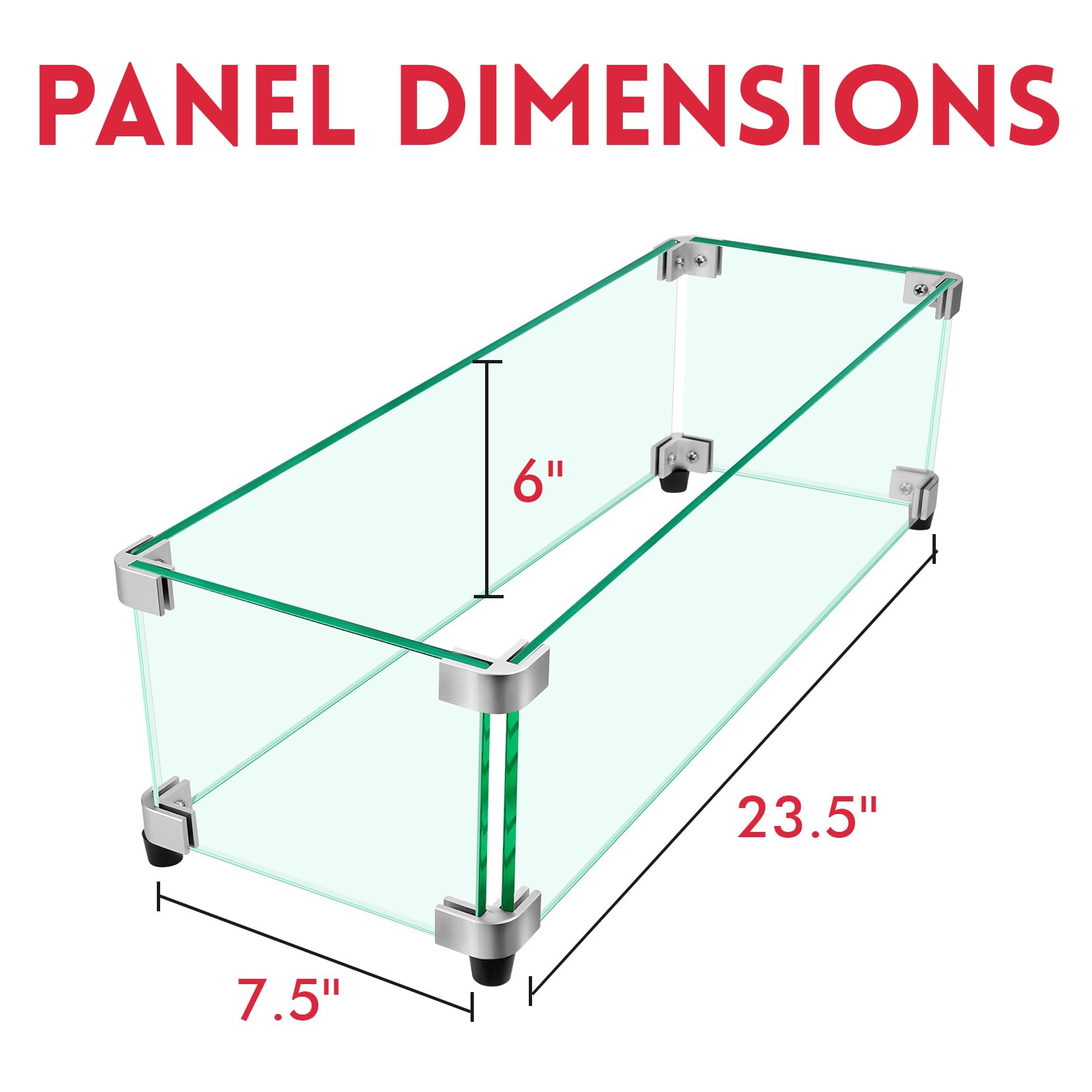 vchin close-up of tempered glass edge highlighting heat resistance and durable finish