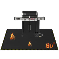 VCHOMY front view of large grill mat protecting patio floor